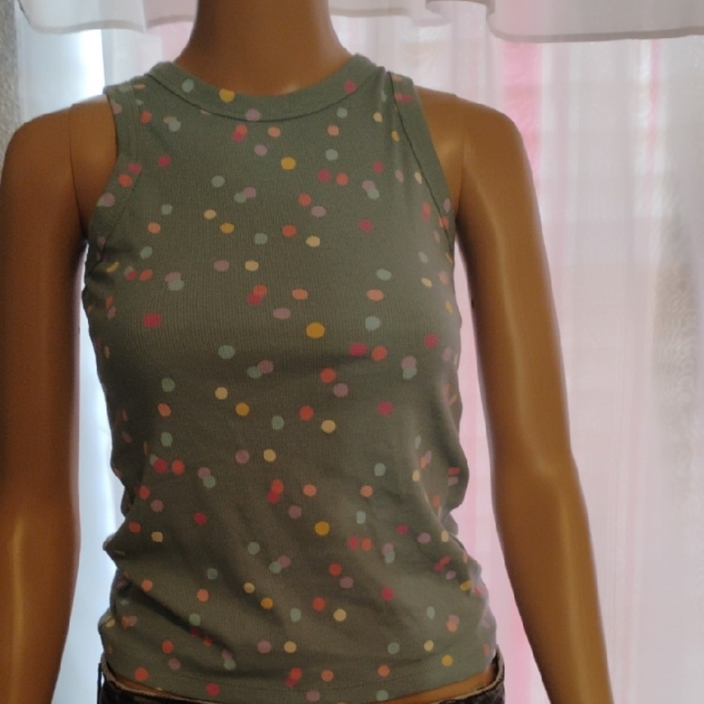 Polka Dot Sleeveless Top